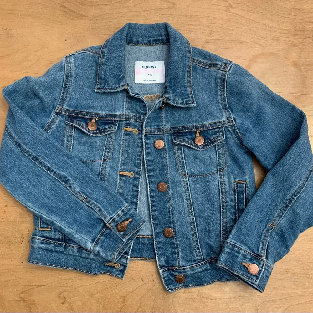 Old Navy Kids Trucker Denim Jean Jacket Size Medium = 8